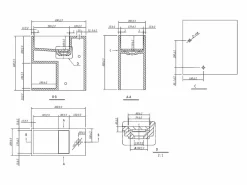 Shower & Design Lavabo|Mueble De Aseo|Mueble de baño suspendido de solid surface con estante 40 cm - PUMORI