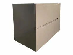 Vente-unique Mueble De Lavabo|Mueble de baño suspendido gris , 80 cm, STEFANIE