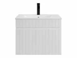 Mueble de baño suspendido con lavabo encastrado, 60 cm, SATARA^Vente-unique New