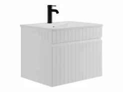 Mueble de baño suspendido con lavabo encastrado, 60 cm, SATARA^Vente-unique New