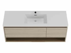 Mueble de baño suspendido con lavabo, 150 cm, PUJUKA^Vente-unique New
