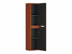 Vente-unique Mueble de baño suspendido, lavabo de encastre y columna, estriado - PAVANI Terracota Online