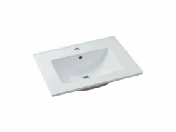 Mueble de baño suspendido con lavabo y columna, acanalado , 60 cm, ZEVARA^Vente-unique Sale