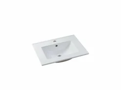 Vente-unique Mueble de baño suspendido con lavabo encastrado - - 60 cm - LAVENA Beige Discount