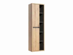 Mueble de baño suspendido con lavabo cuadrado y columna, 100 cm, Color natural, PURNAL^Vente-unique Best
