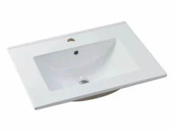 Vente-unique Mueble de baño suspendido en rosa con lavabo encastrado, 60 cm, SATARA Rosa palo Online