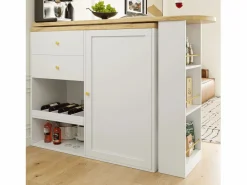 Mueble de bar giratorio y plegable - con 2 cajones y 1 puerta -^ModernLuxe Discount