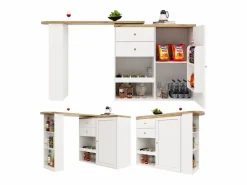 Mueble de bar giratorio y plegable - con 2 cajones y 1 puerta -^ModernLuxe Discount