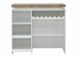 Mueble de bar luminosos - MDF lacado blanco - LEDs - Blanco y roble. HALO II^Vente-unique Hot