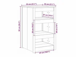 vidaxl Cocina Completa|Mueble de Cocina 55 x 55 x 92 cm Madera de pino macizo