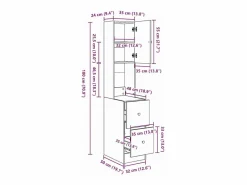 vidaxl Cocina Completa|Mueble de Cocina 35 x 50 x 180 cm Madera de ingeniería
