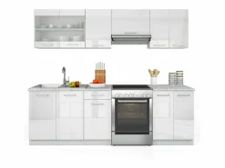 Vicco Cocina Completa|Mueble de cocina alto brillo/ 240x60x81.6 raul