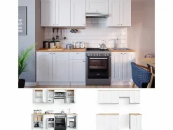 Vicco Cocina Completa|Mueble de cocina 240x60x81.6 bergamo