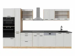 Vicco Mueble de cocina casa de campo blanca/roble dorado 350x46x81.6 r-line Blanco Outlet