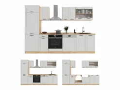 Mueble de cocina casa de campo blanca/roble dorado 300x60x81.6 r-line^Vicco Best
