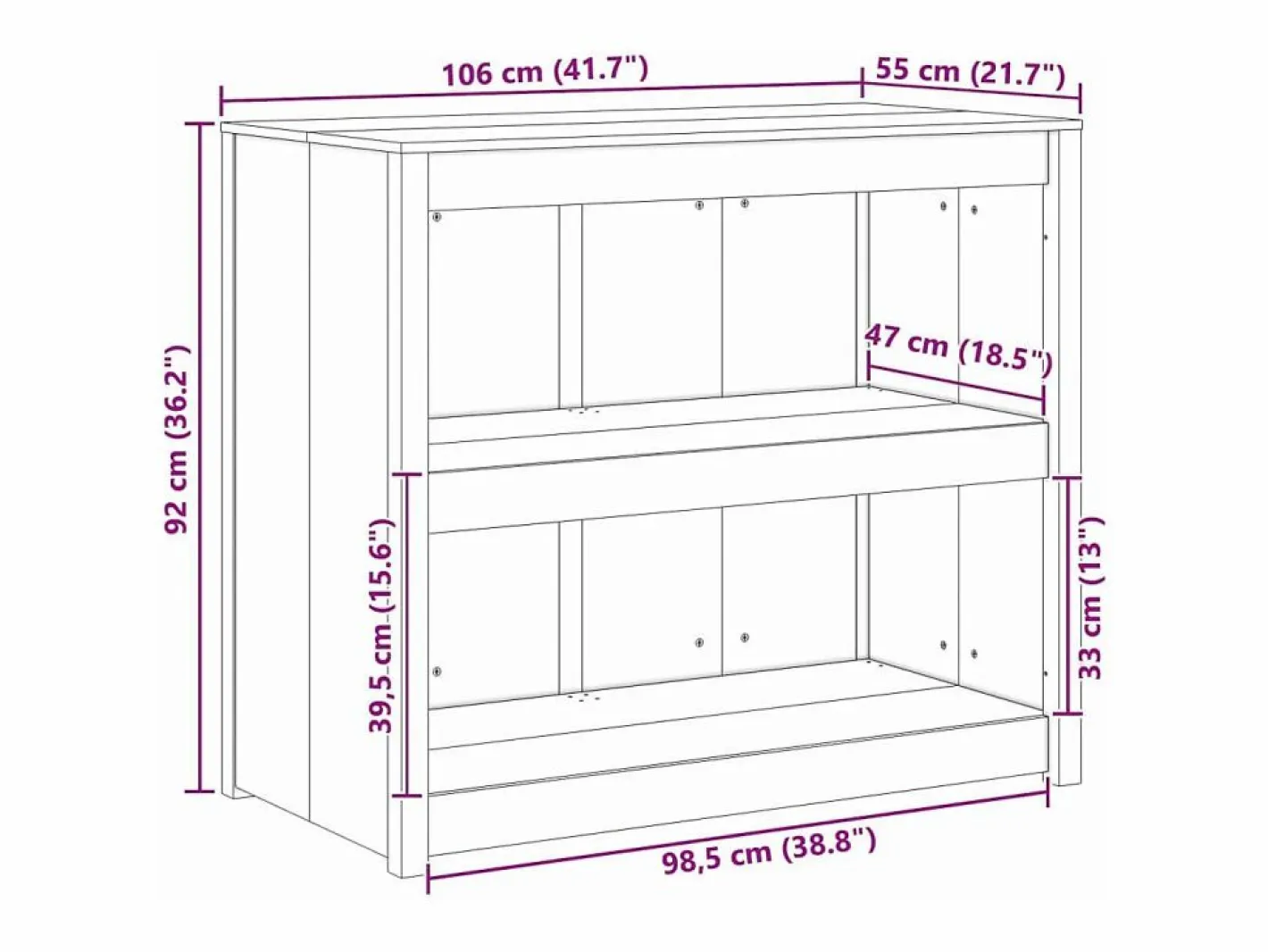 Mueble de Cocina con estante Roble Marrón 106 x 55 x 92 cm^vidaxl Online