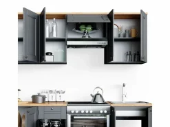 Vicco Mueble de cocina gris noble 240x60x81.6 bergamo Gris claro Hot