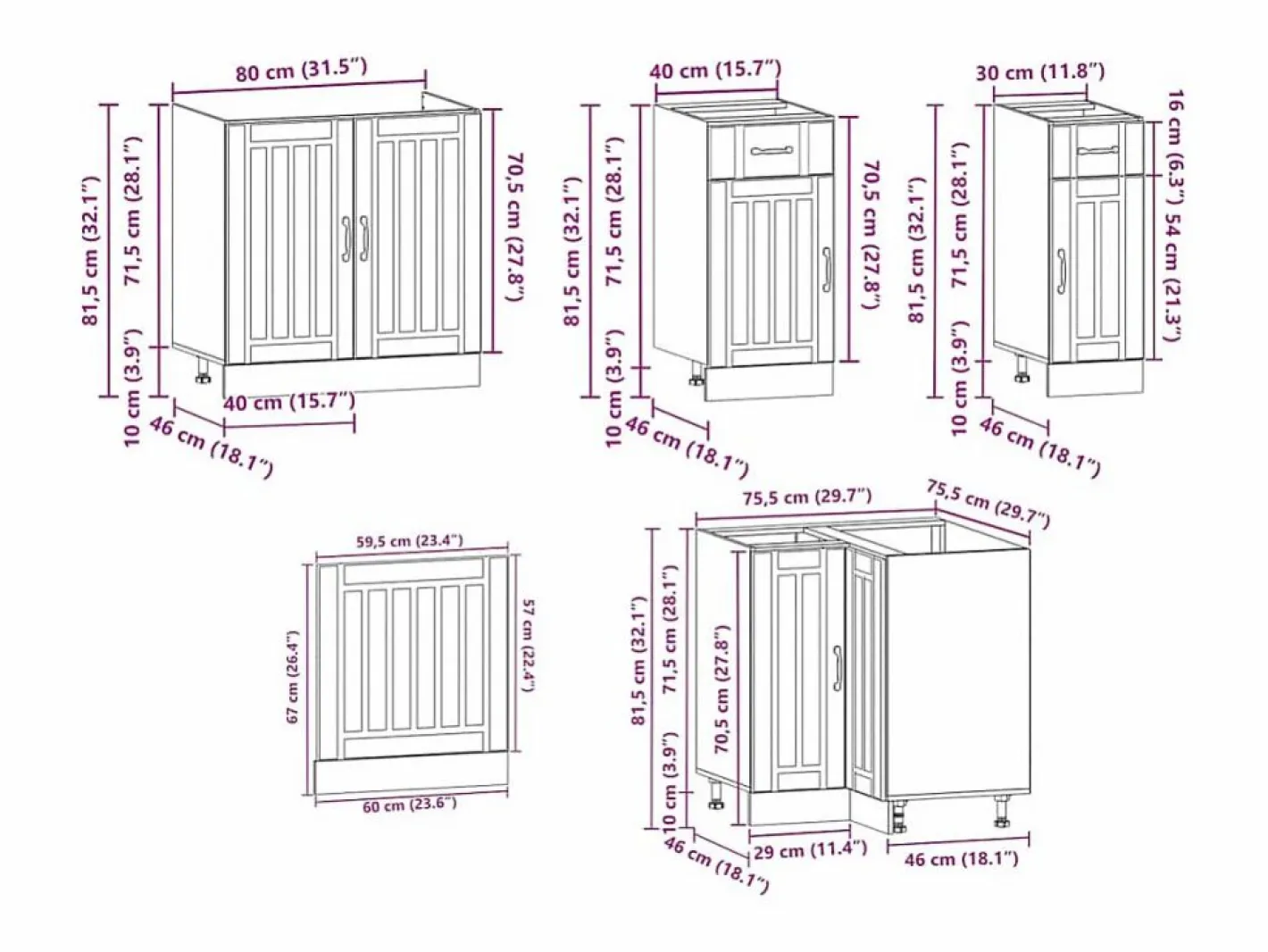 Mueble de cocina Kalmar 11 piezas artesanal roble^vidaxl Hot