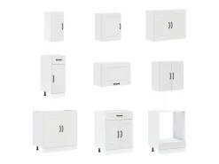 vidaxl Cocina Completa|Mueble de cocina Kalmar 14 piezas madera contrachapada