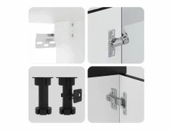 vidaxl Cocina Completa|Mueble de cocina Kalmar negra 4 piezas madera contrachapada
