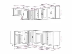 Mueble de cocina Lucca 11 piezas madera contrachapada^vidaxl Hot