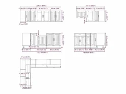 Mueble de cocina Lucca 11 piezas madera contrachapada^vidaxl Hot