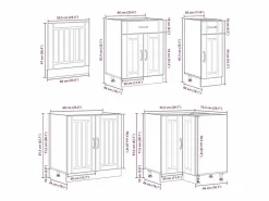 Mueble de cocina Lucca 11 piezas madera contrachapada^vidaxl Hot
