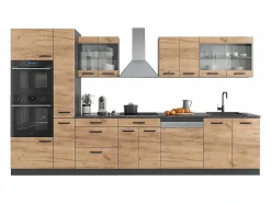Vicco Mueble de cocina oro power roble/antracita 350x46x81.6 r-line Color natural oscuro Hot