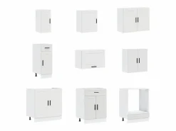 vidaxl Cocina Completa|Mueble de cocina Porto 14 piezas madera contrachapada