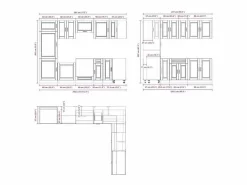vidaxl Cocina Completa|Mueble de cocina Porto 14 piezas madera contrachapada