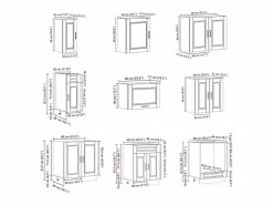 vidaxl Mueble de cocina Porto negra 14 piezas madera contrachapada Negro Hot