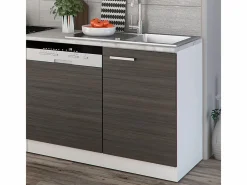 Vicco Cocina Completa|Mueble de cocina precioso gris/blanco 270x57.1x81.6 optima