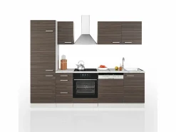 Vicco Cocina Completa|Mueble de cocina precioso gris/blanco 270x57.1x81.6 optima