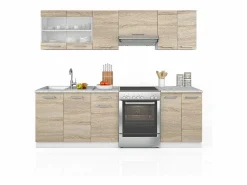 Vicco Mueble de cocina sonoma/blanco 240x60x81.6 raul Color natural claro Best