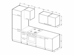 Vicco Mueble de cocina sonoma/blanco 270x57.1x81.6 optima Color natural claro Best