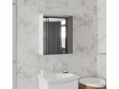 Mueble de cuarto de baño haaus Zed, A pared, 2 puertas, con espejo, , 60 x 22 x 72 cm Blanco Hot