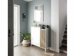 Mueble de entrada 2 puertas y 1 espejo L91 cm - Ethna^Calicosy New
