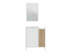 Mueble de entrada 2 puertas y 1 espejo L91 cm - Ethna^Calicosy New