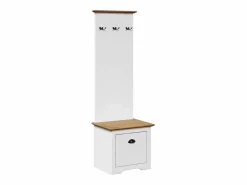 Mueble de entrada con ganchos BODO y marrón 50x40x157 cm^vidaxl Discount