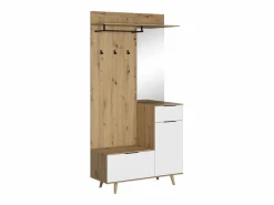Mueble de entrada Nordic A roble artesanal / blanco 100 cm Color natural claro Sale