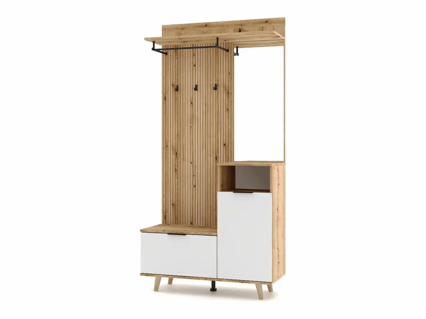 Mueble de entrada Nordic C roble evoke / tabilla / grafito 100 cm^ Best