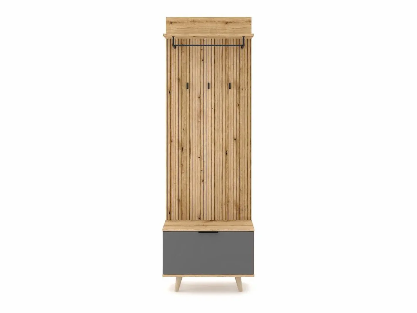 Mueble de entrada Nordic D roble evoke / tabilla / grafito 65 cm^ Sale