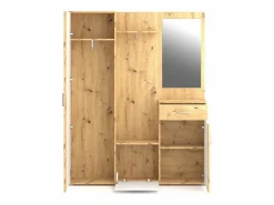 Armario De Entrada|Mueble de entrada Trio roble artesanal / blanco 145 cm