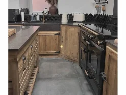 Made In Meubles Aparador De Cocina|Mueble de Esquina Rústico de Madera Reciclada con Puerta y Estante para Cocina - Estilo Industrial