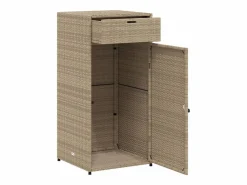 Armario De Jardín|Mueble de jardín de resina tejida, 55x55x111 cm
