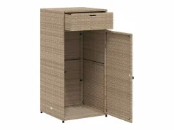 Armario De Jardín|Mueble de jardín de resina tejida, 55x55x111 cm