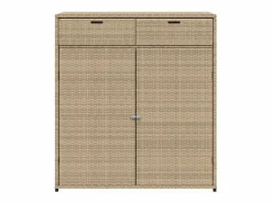 Armario De Jardín|Mueble de jardín 105x55x113 cm resina trenzada