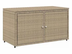 Armario De Jardín|Mueble de jardín 110x55x60,5 cm resina trenzada
