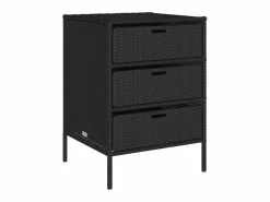 Armario De Jardín|Mueble de jardín de resina trenzada, 55x59x80 cm