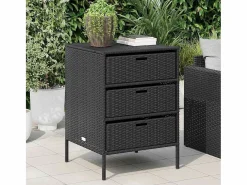Armario De Jardín|Mueble de jardín de resina trenzada, 55x59x80 cm